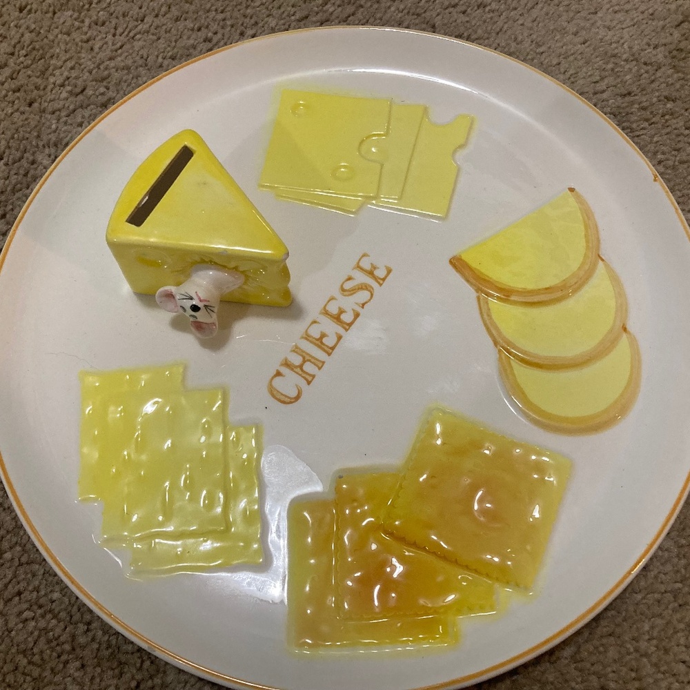 Vintage Lefton cheese n cracker plate